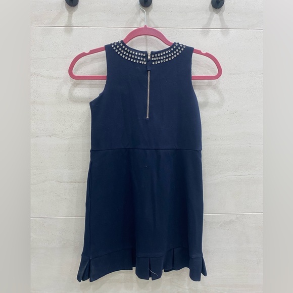 Adorable J Crew Crew Cuts Navy Rhinestone Dress Size 12 - Picture 4 of 4